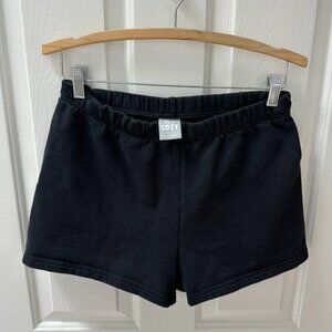 Aritzia - Black TNA Cozy Fleece Shorts - Size Medium